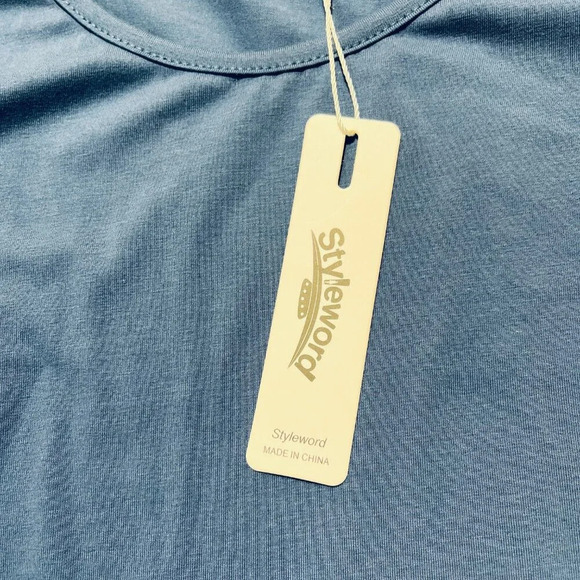 STYLEWORD Swing Tank Midi Dress Blue Medium NWT - Picture 7 of 7